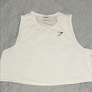 Gymshark White Athletic Crop Top